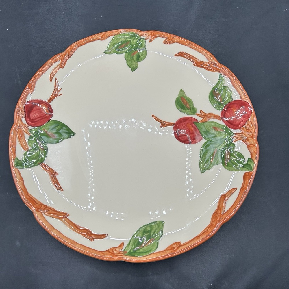 Vintage Franciscan Apple‎ Serving Tray 12" Hand Painted Ceramic USA 1960s Dish